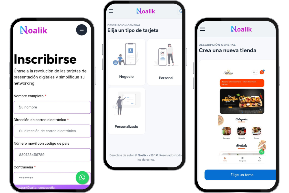 ¿Cómo crear una cuenta o tarjeta digital en Noalik?